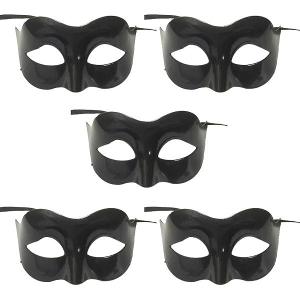 ベネチアン マスク 5枚セット マスケラ 仮面舞踏会 マスカレード ハロウィン クリスマス コスプレ...
