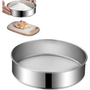 ステンレス製 メッシュこし器 直径約50cm 粉ふるい 裏ごし器 裏漉し器 ステンレス製 細かいメッシュ こし器