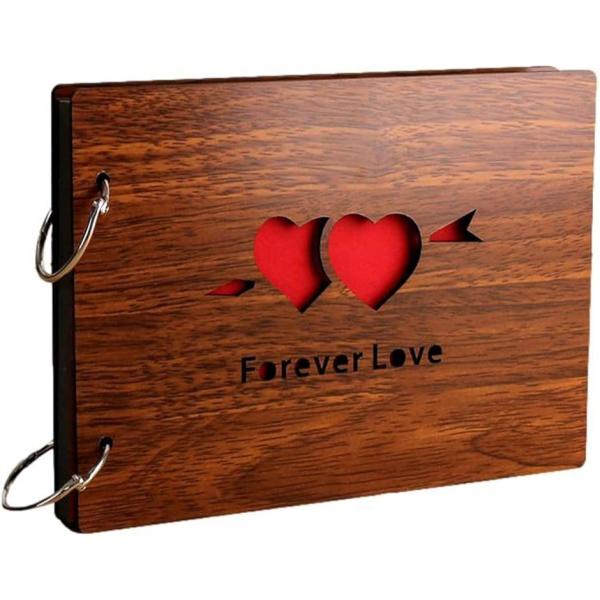 アルバム 手作り 貼るタイプ スクラップ ブック フリー 台紙 フォト 写真 DIY 木製 クラフト...