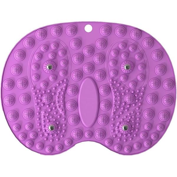 足裏マッサージ 足つぼマット 指圧 足つぼ押し(パープル)