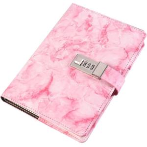 鍵付き日記帳 女の子向け A5サイズ ダイヤルロック付き ボールペン付き