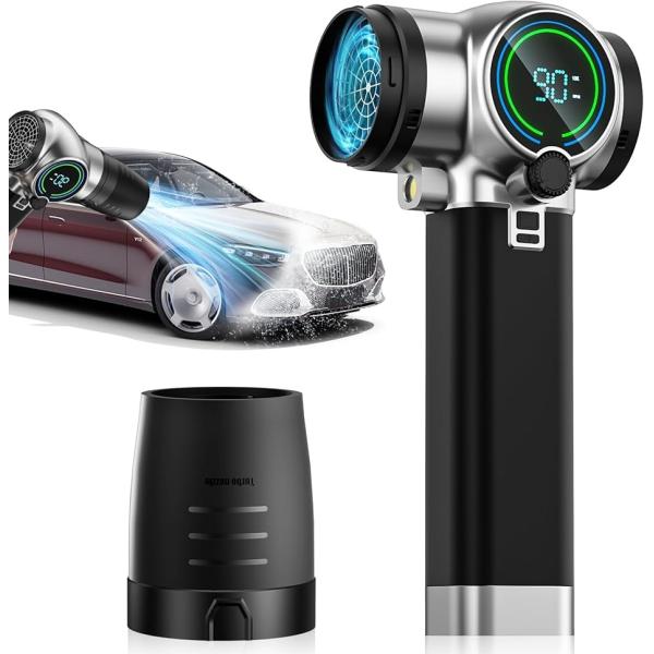 ブロワー 強力 洗車 新登場 プロ監修・2600g超強推力・245m/s 爆風 ぶろわー (シルバー...