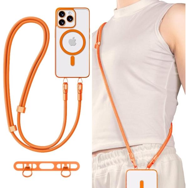 スマホストラップ ショルダーストラップ 携帯 首掛け 肩掛け 斜めがけ 長さ調節可能 2口タイプ (...