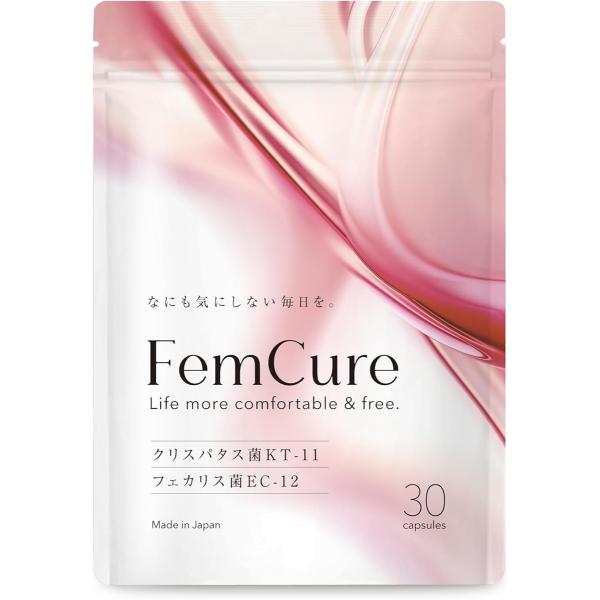 フェムキュア 3兆個のＷ乳酸菌x高機能エクオール60倍 デリケートゾーン サプリ 国内製造 菌活 フ...