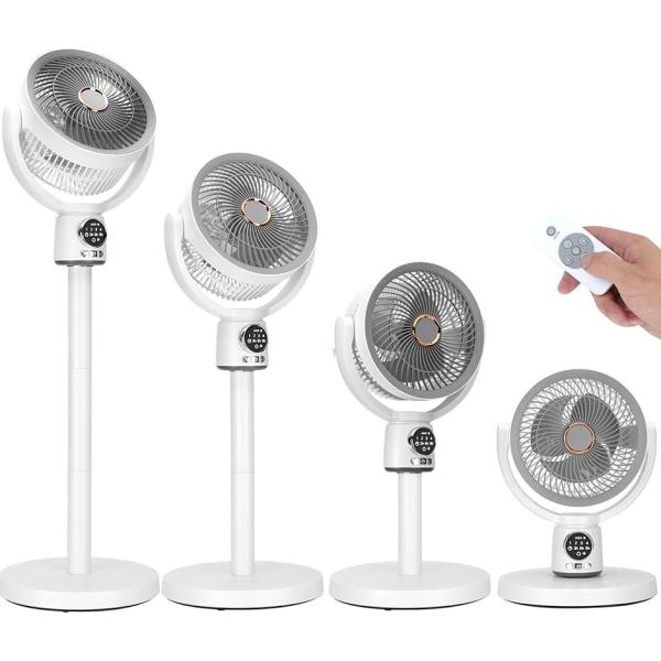 コードレス扇風機 サーキュレーター 兼用 8000mAh大容量電池 携帯扇風機 静音 自動首振り 卓...