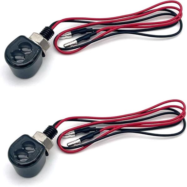 【互換品】 バイク ウィンカー LED ミニ 配線 アメリカン 防水 eバイク シンプル アンバー ...