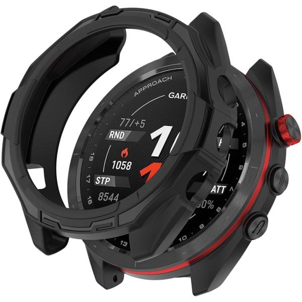 Garmin Approach S70対応 ケース 47mm ガーミンs70対応 ブラック (ブラッ...