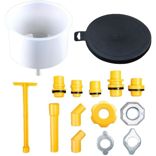 クーラントチャージャーキット 15点セット 充填 オイル 交換 カーラジエーター 漏斗 ファンネル式...