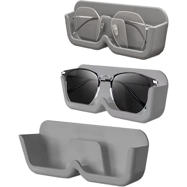 メガネ置き 壁掛け メガネスタンド 3個セット サングラス 貼付け 工具不要 プラスチック(グレー,...