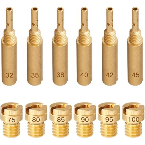 【互換品】12個入 メインジェット 5X6.7 ケイヒン パイロットジェット 26X4.5 pc20...