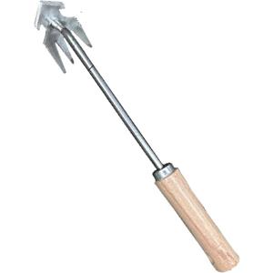 草取り道具 雑草取り器具 雑草ブラシ ステンレス製 軽量片手鍬 除草工具 ガーデニング 草刈り道具 根こそぎ 園芸用(ナチュラル)