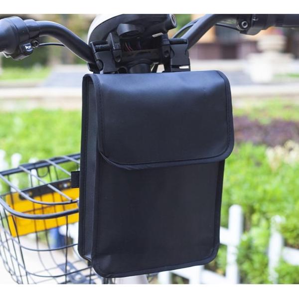 自転車フロントバッグ脱着式 荷物入れ ママチャリ 自転車に付けるバック ハンドルバーバッグ 小物収納...