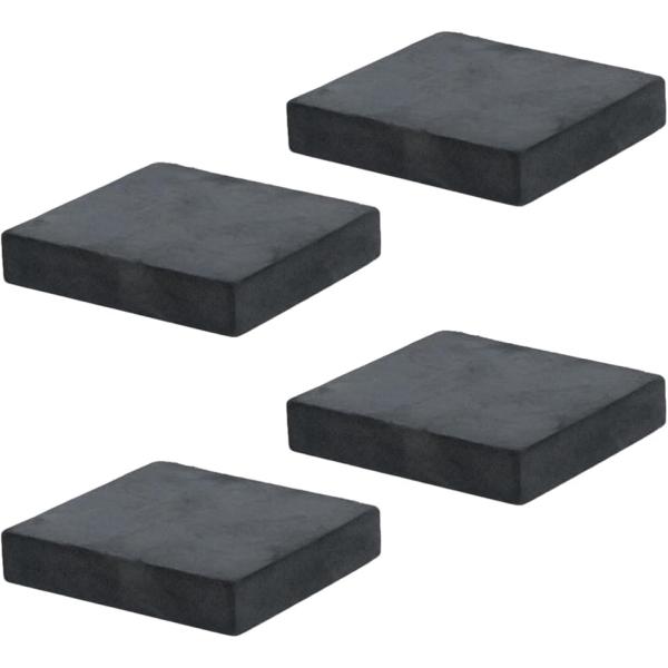 ゴムブロック 4個セット 滑り止め 緩衝材 傷防止(ブラック 50x50x10mm)