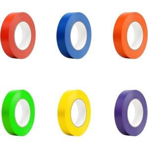 カラーテープ 布テープ 6色セット 強力粘着 防水 ガムテープ 幅30mmx10m 梱包 DIY (マルチ)