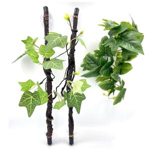 Happyyami 4セット 爬虫類植物の装飾 人工葉 本物のような植物の装飾品