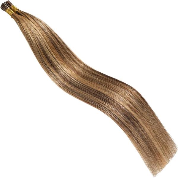 人毛 I TIP チップエクステ レミーエクステ カラー ウィッグ エクステンション 50本(P4-...