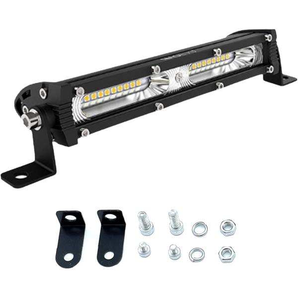 ワークライト 作業灯 LED バーライト デイライト 12V 24V 60W 7インチ(ブラック, ...