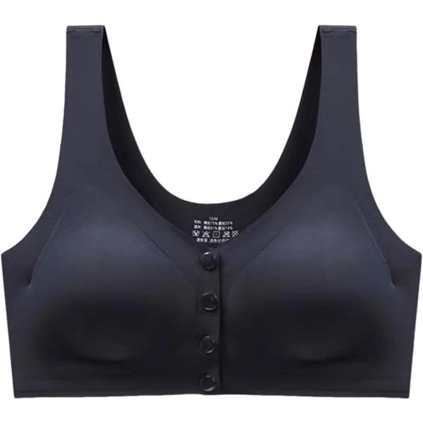 乳がん 術後 ブラジャー フロントボタン 前開き ノンワイヤー レディース インナー シンプル 着脱...