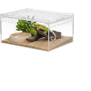 爬虫類 ケージ ボックス 飼育 ケース アクリル 透明 (20x15x10cm 単品1個, 20x15x10cm)