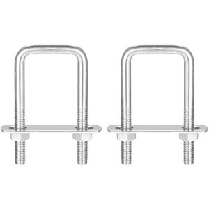 カーポート 柱 固定金具 uボルト コ型ボルト 角柱 ステー スクエア ステンレス M6x50x80...