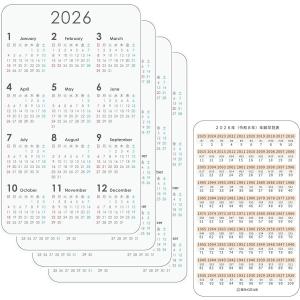 名刺サイズ カードタイプ カレンダー 2026 令和8年 年齢早見表