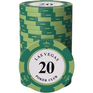 ポーカーチップ クレイ製 カジノチップ 25 面値 単品 20枚セット