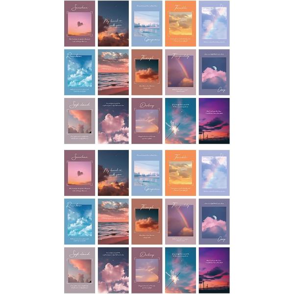 おしゃれで可愛い ポストカード 15枚セット はがきサイズ 北欧 韓国 海外 インテリア 雑貨 (S...