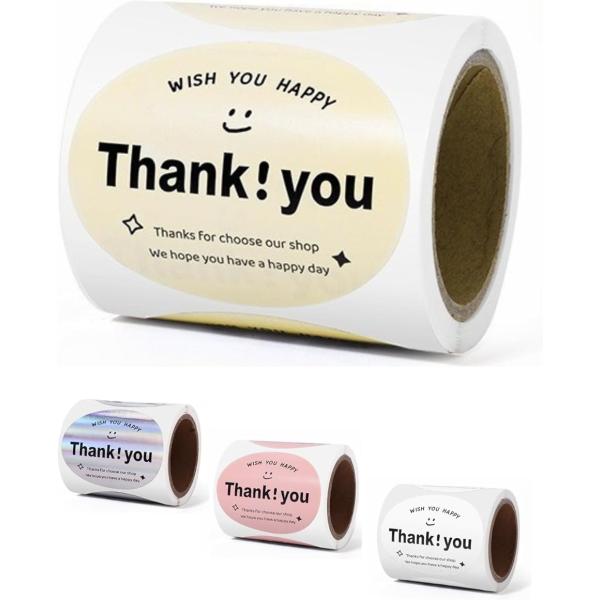 サンキューシール thank you 感謝シール ありがとう ギフト(イエロー大)