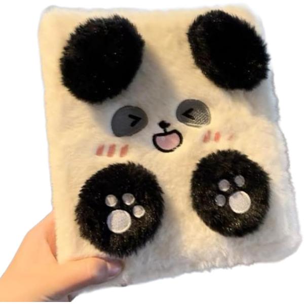 シール帳 動物デザイン バインダー カードブック 毛付き スケジュール帳 女の子 (multicol...