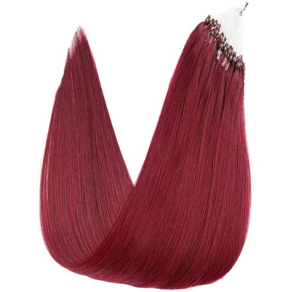 人毛 ring loop hair チップエクステ レミーエクステ カラー ウィッグ(99j#,  ...