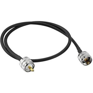 M型 同軸ケーブル 延長ケーブル 中継 MP-MP PL259 アマチュア無線 UHF RG58 /U 50Ω オス(1本,  1m)