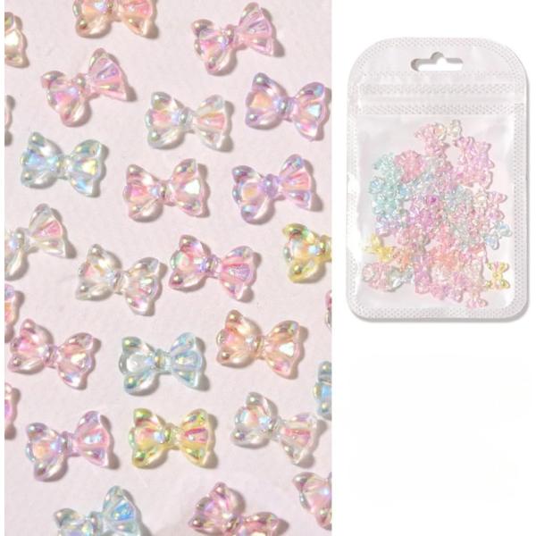 ネイルパーツ リボン オーロラ 3D 立体 ネイルアート レジンパーツ ネイルデコパーツ ジェルネイ...