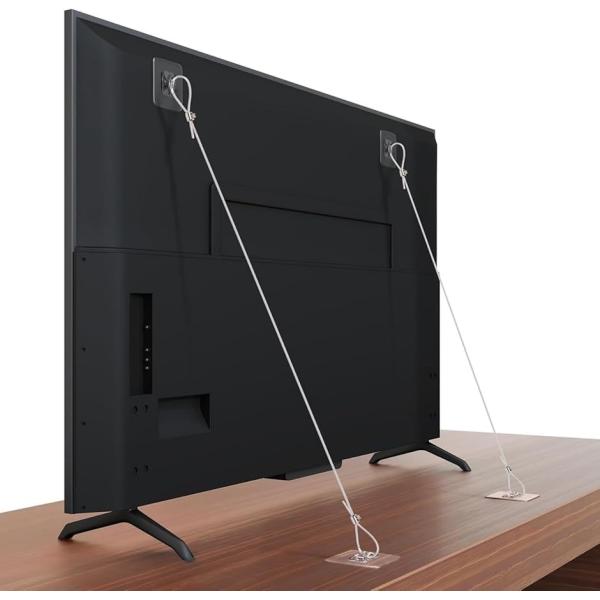 家具転倒防止 テレビ 地震対策 ワイヤー 強力 4本セット