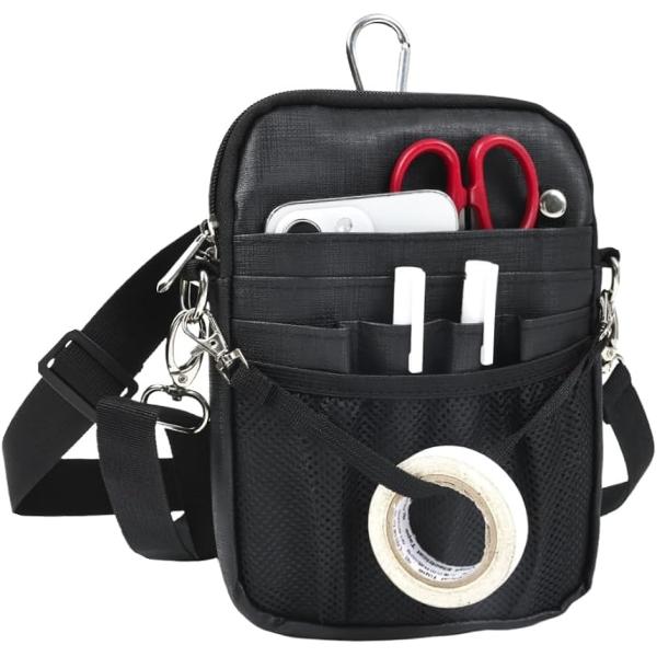 多機能 ウエストポーチ ナースポーチ 仕事用 作業用ウエストバッグ 3way 接客 看護 介護 ダブ...