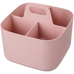持ち手付き収納ボックス ピンク