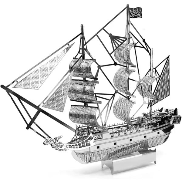大人向け精密模型｜3Dメタルパズル 帆船 ブラックパール 号｜ステンレス製立体組み立てキット｜ホビー...