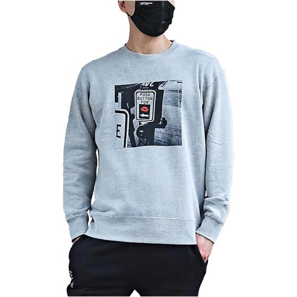 プリントトレーナー メンズ 綿100 薄手 秋 冬 長袖 おしゃれ スウェット アメカジ アウトドア...