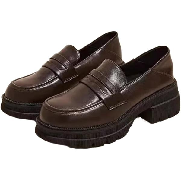 コインローファー シンプル 厚底 快適 シューズ レディース カジュアル 学生 定番 オシャレ 太ヒ...