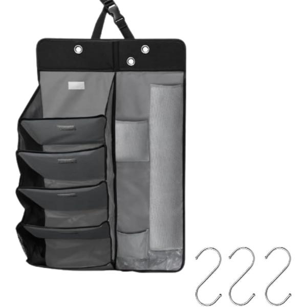 車載 シューズラック 靴置き 収納 かさたて 車用傘立て 小物入れ (グレー,  80x51x26c...