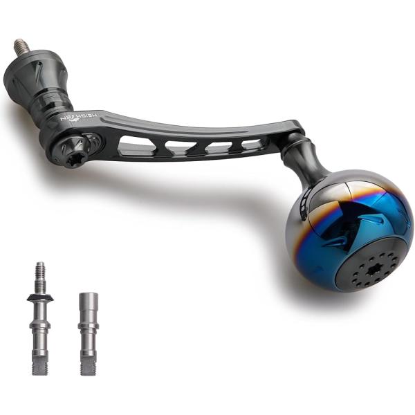 65-70mm可変 リール ハンドル 38mm ノブ搭載 シマノ Shimano MDM (ダークグ...