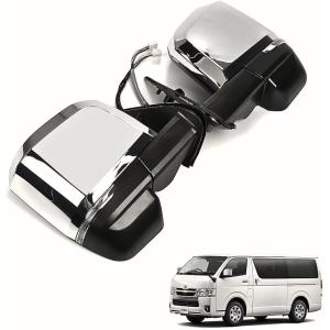 互換品】 ハイエース 200系 6型ルック ドアミラー 電動格納 電動調整