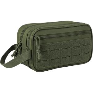 ミリタリーポーチ モールシステム タクティカルバッグ 小型 横型 コンパクト セカンドバッグ(カーキ...