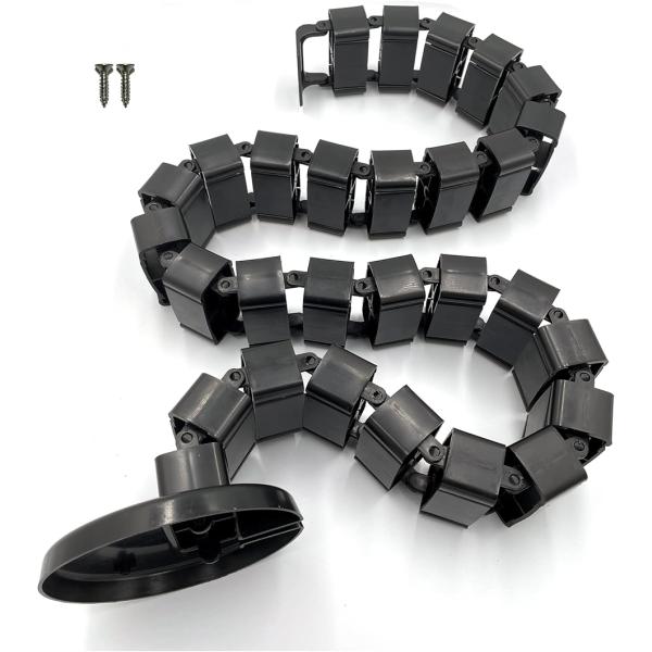 配線ダクト ケーブルダクト ケーブル収納スリーブ ケーブルカバー コード 隠し MDM(ブラック, ...