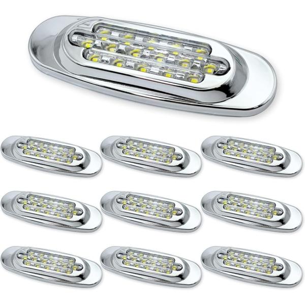 サイドマーカー LED 24v 12v トラック 車高灯 角マーカー マーカーランプ 高輝度 路肩灯...