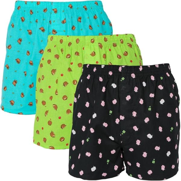 キッズ トランクス ボーイズ パンツ 前開き カジュアル アニマル柄 綿100％ 下着 子供(アニマ...