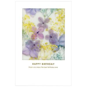 バースデーカード フローラルパレットカード ホワイト HC-131879 立体 APJ/アートプリントジャパン  Birthday Card グリーティングカード お誕生｜horiman