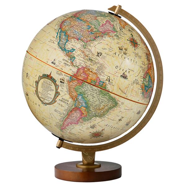 リプルーグル地球儀 パノラマ・アンティーク型 英語版アンティーク地図 83500 球径30cm 行政...