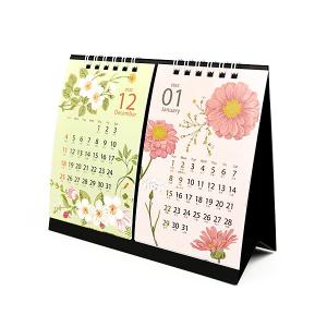 カレンダー 2023 卓上 Sサイズ CAL-116 卓上リング2ヵ月 ビンテージフラワー 令和5年 フロンティア