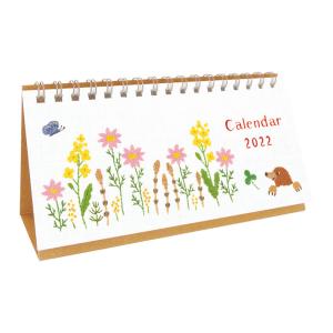 カレンダー 2022 卓上 ステッチ卓上カレンダー CT-2205  リュリュ 令和4年 刺繍柄 藤木陽子