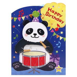 バースデーカード メロディカード 動くパンダ EAO-829-780 ホールマーク 立体カード オルゴール Birthday Card グリーティングカード お誕生お祝い｜堀萬昭堂 ヤフー店